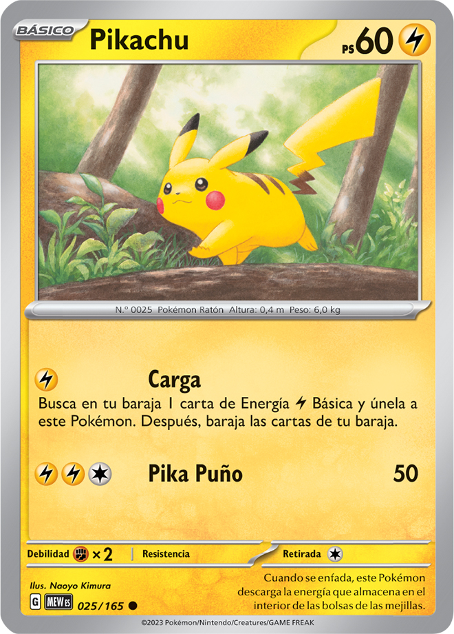 Carta destacada Pikachu del set 151
